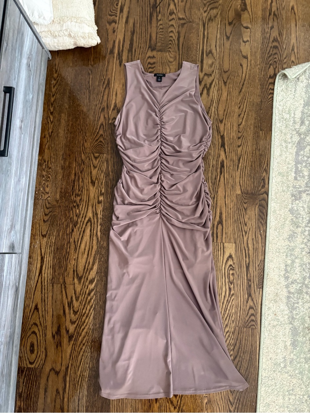 Halogen Mauve Ruched Sleeveless Maxi Dress